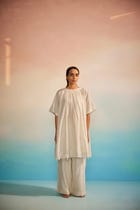 Orihime Box Pleat Appliqué Kurta Set view 4