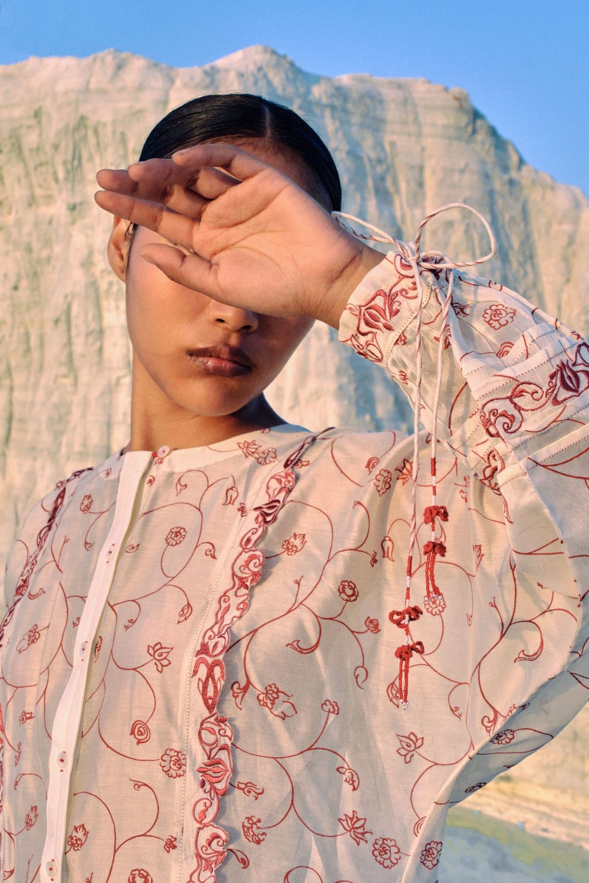Athena Red Jaal Dolman Shirt - image 6