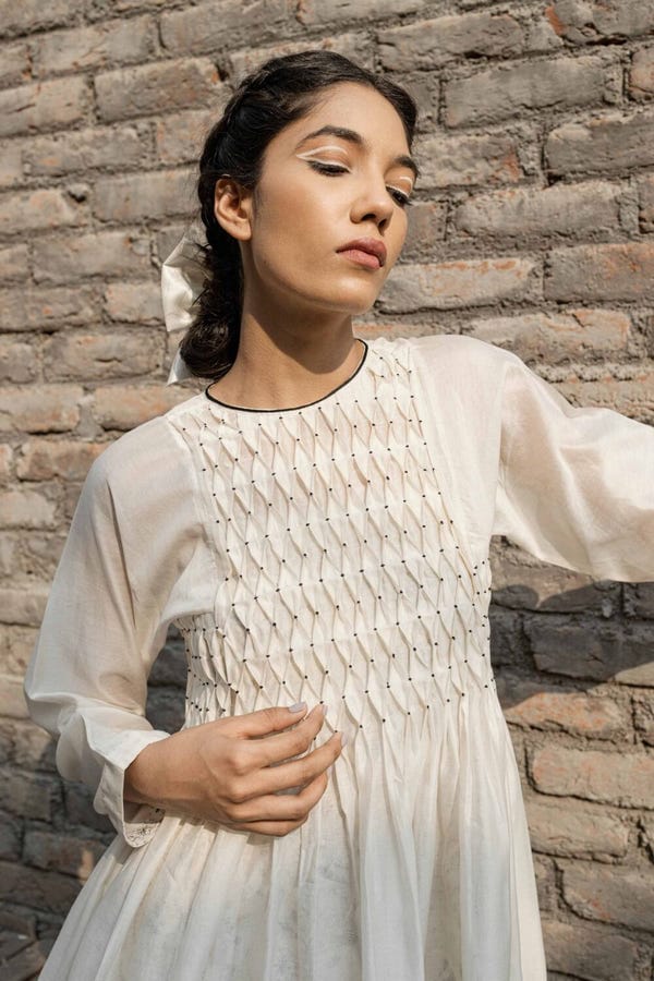 Ahmev — Snowdrop Smocking Dress + Slip