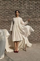 Snowdrop Smocking Dress + Slip view 3