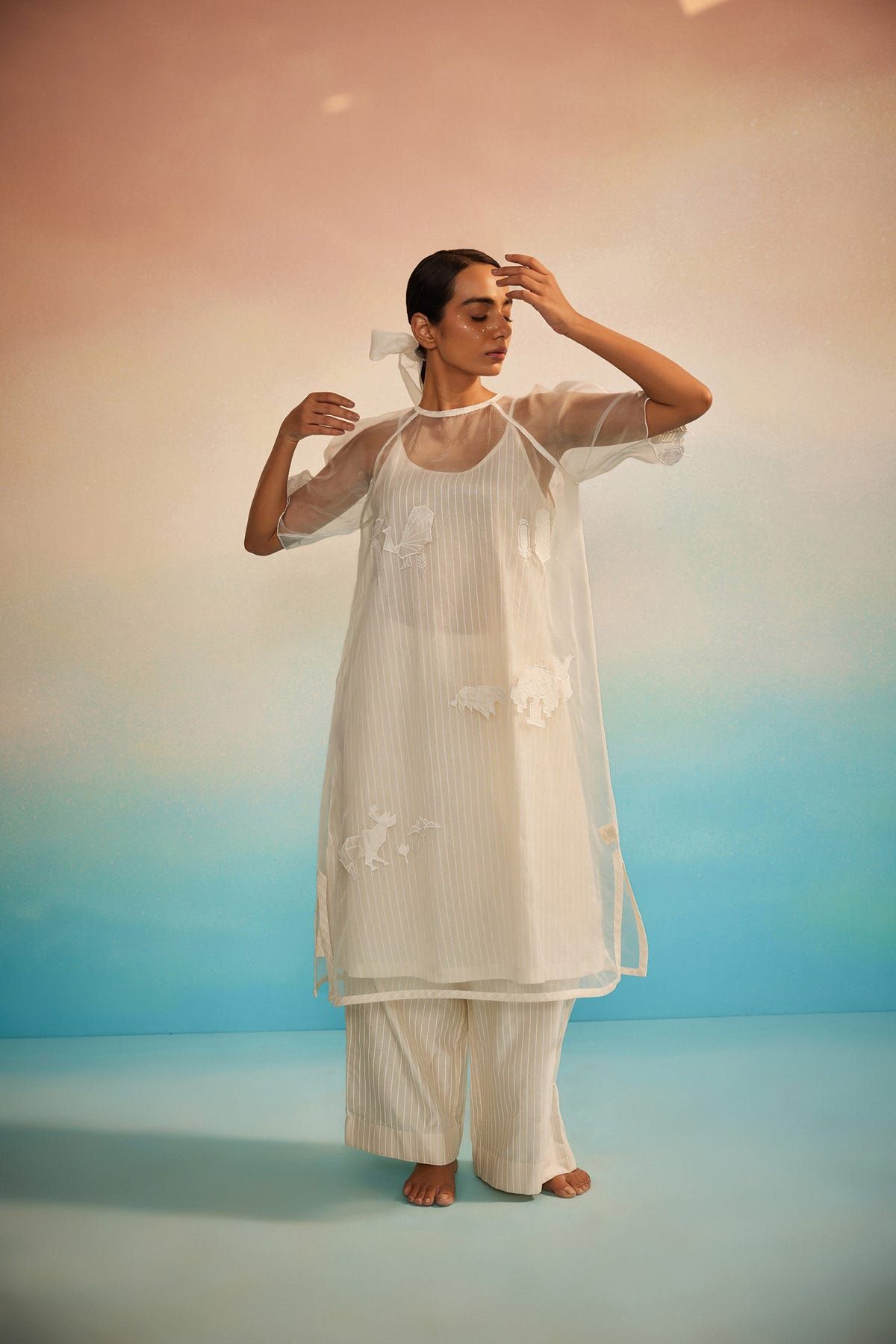 Yuugen Organza Kurta Set of 3 - image 4