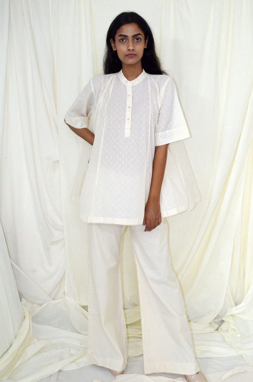 Gold Dot Panel Top With Sleeve - image 1
