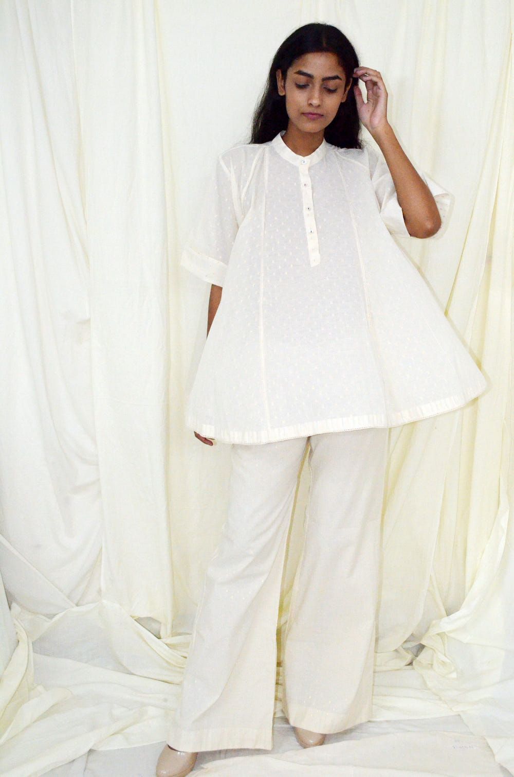 Gold Dot Panel Top With Sleeve - image 2
