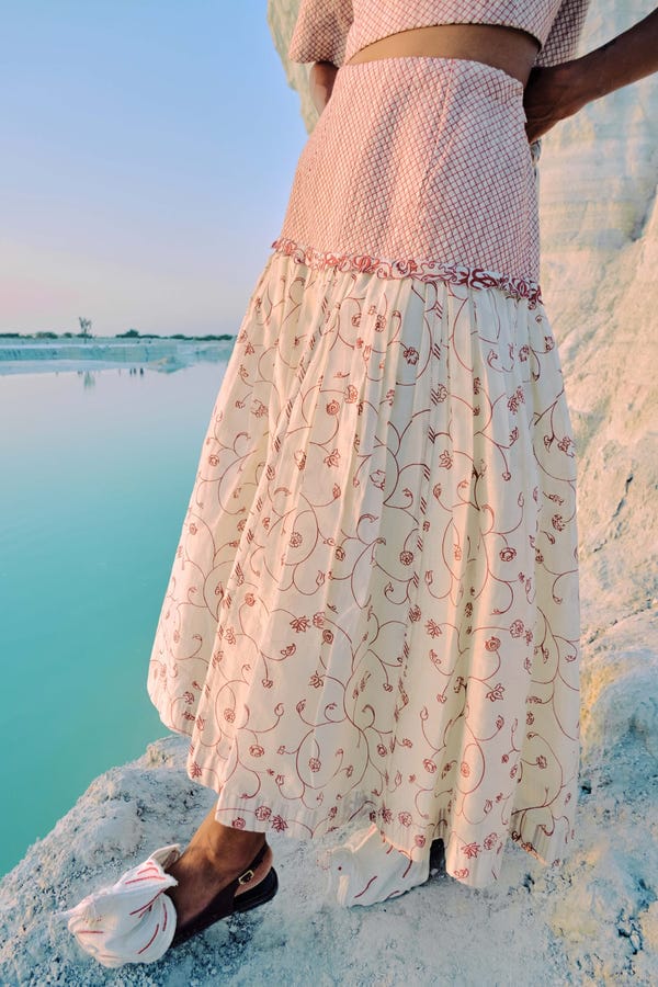 Ahmev — ⁠Hnin Quilted Skirt