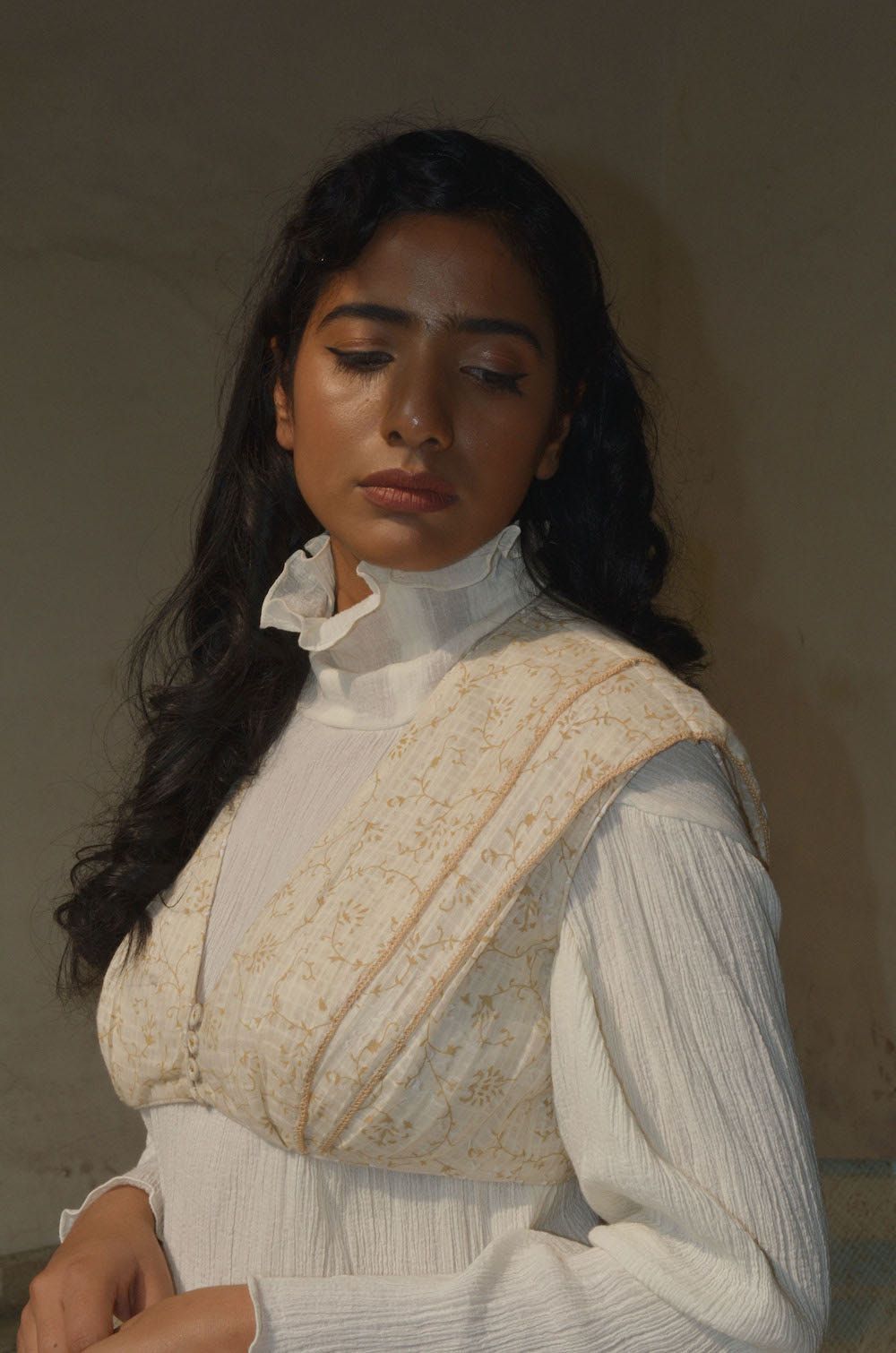Shoulder Pleated Blouse - image 2
