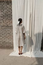 Gardenia Drawstring Dress + Slip view 5