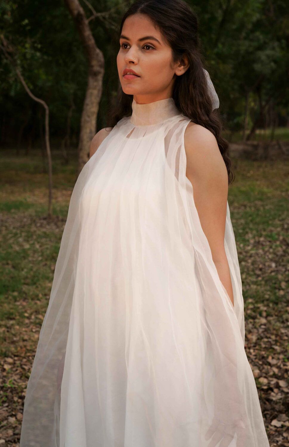 Elizabeth Sheer Pleated Dress With Slip - image 4