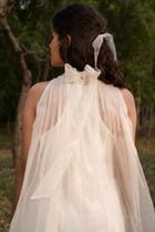 Elizabeth Sheer Pleated Dress With Slip view 5