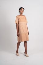 Half Textured Half Plain Dress view 2