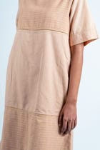 Half Textured Half Plain Dress view 4