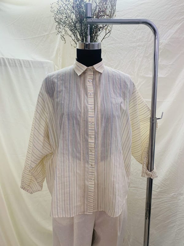 Ahmev — Rainbow Stripes Dolman Sleeve Shirt
