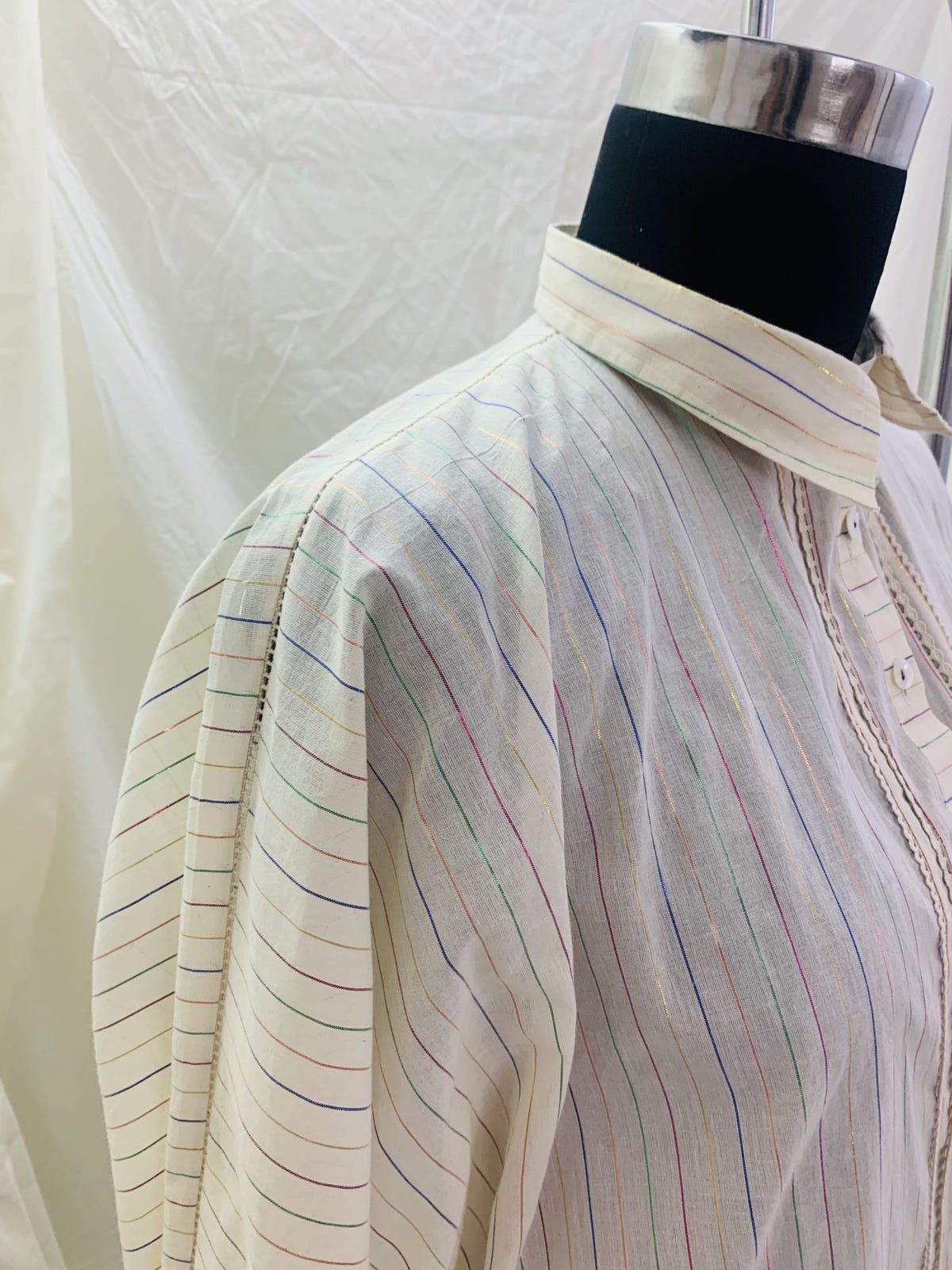 Rainbow Stripes Dolman Sleeve Shirt - image 2