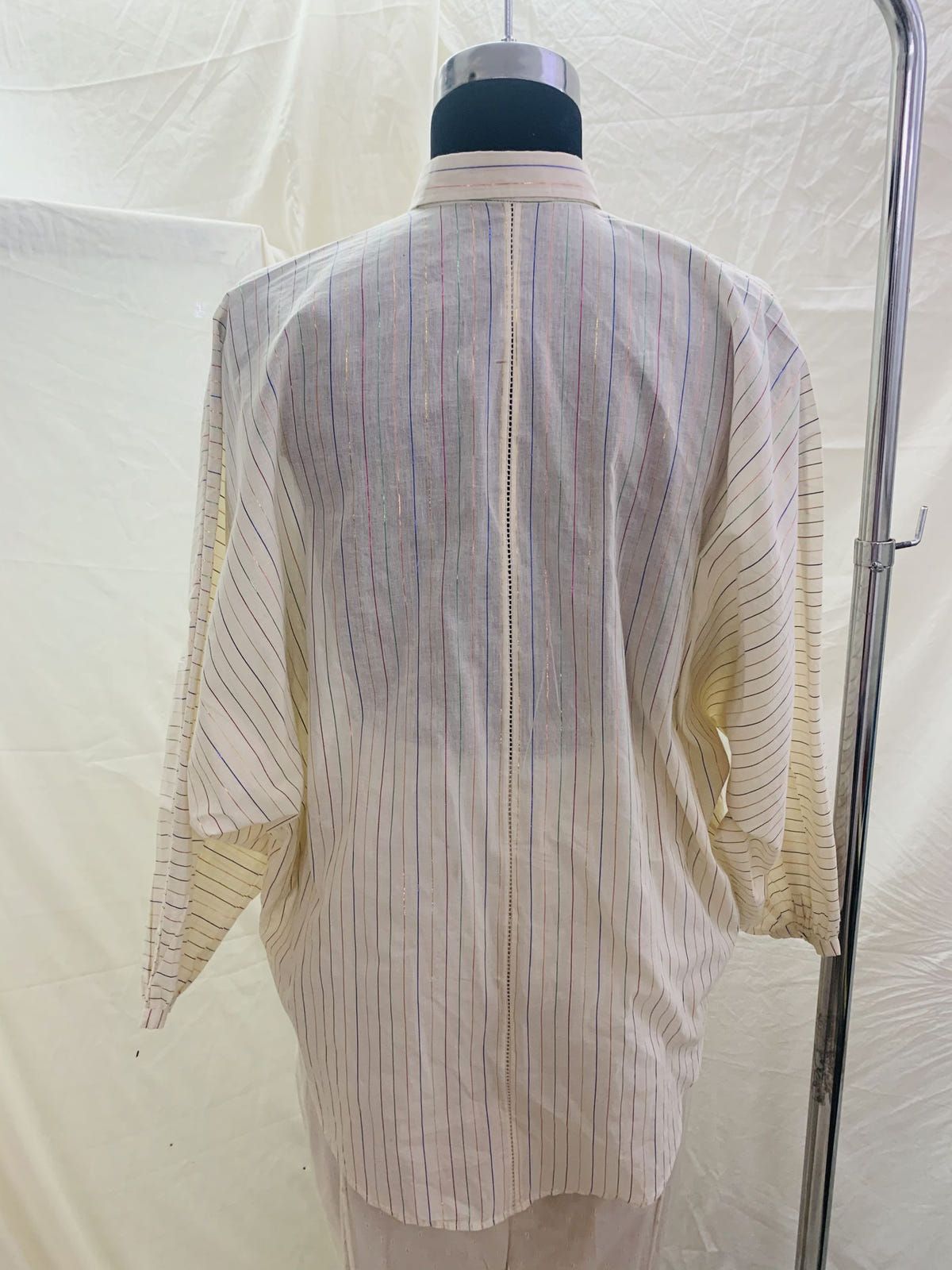 Rainbow Stripes Dolman Sleeve Shirt - image 3