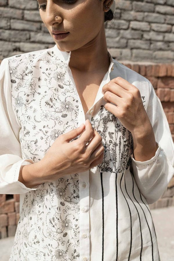 Ahmev — Cosmos Mandarin Shirt