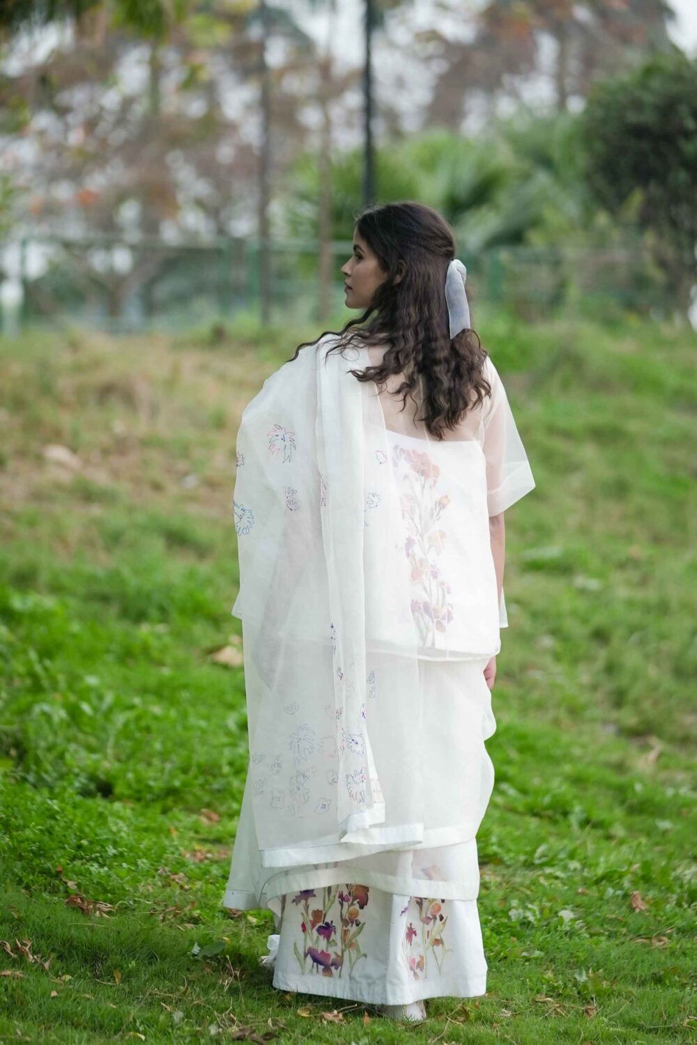 Georgiana Sheer Angrakha Top + Hand Painted Slip - image 6