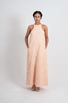 Striped Textured Halter Dress view 5