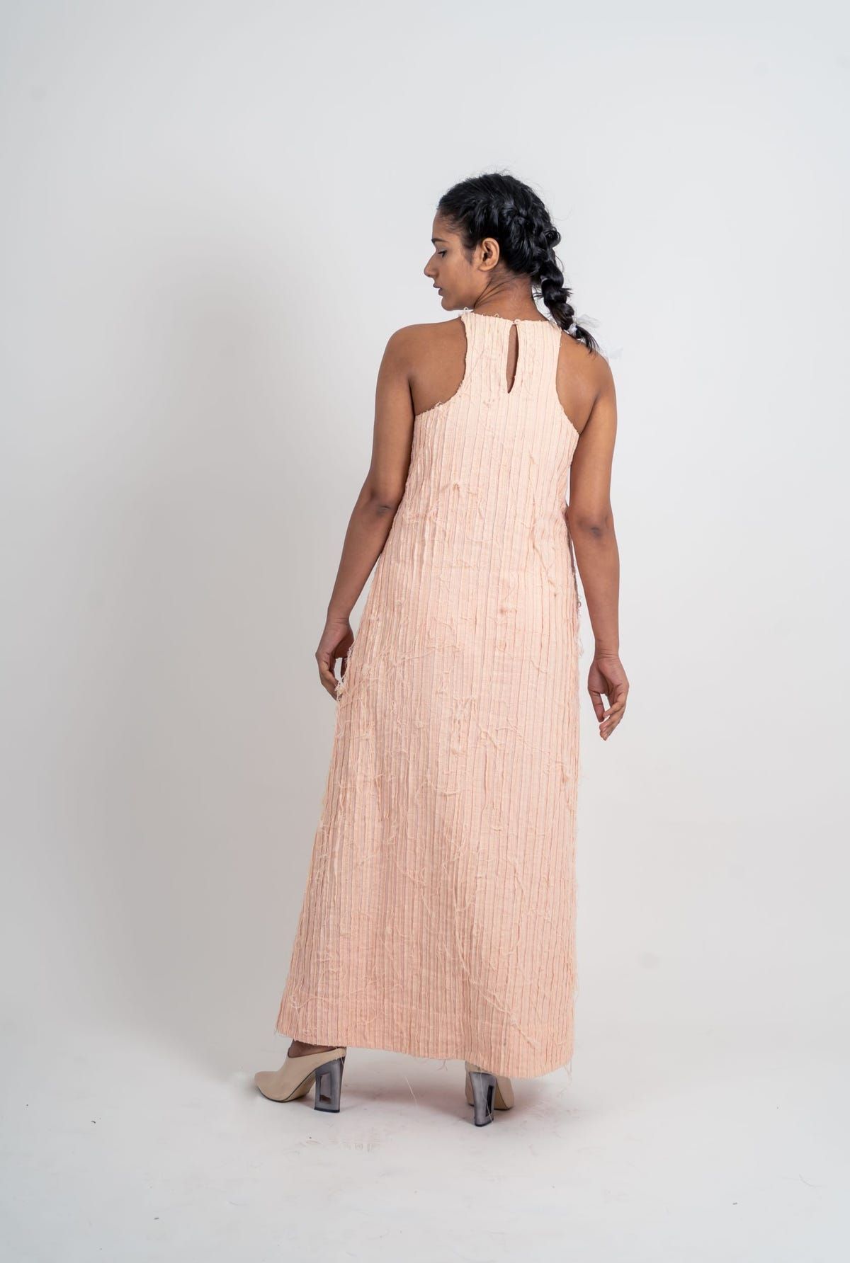 Striped Textured Halter Dress - image 7