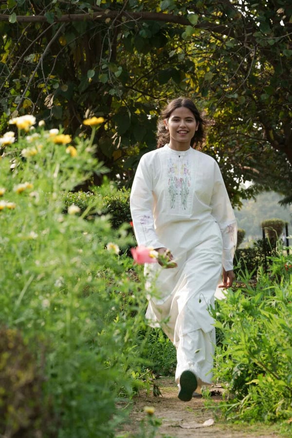Ahmev — Penelope Pleated Placket Kurta