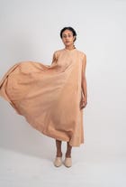 Plain And Textured Godet Dress Sleeveless view 2
