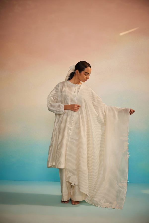 Ahmev — Kofu Chanderi Applique Dupatta