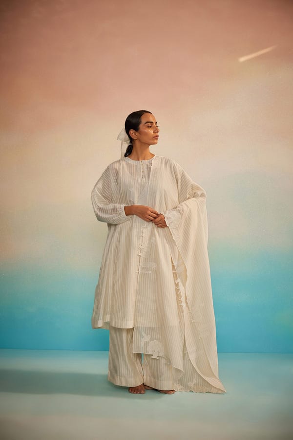 Ahmev — Kofu Chanderi Applique Dupatta