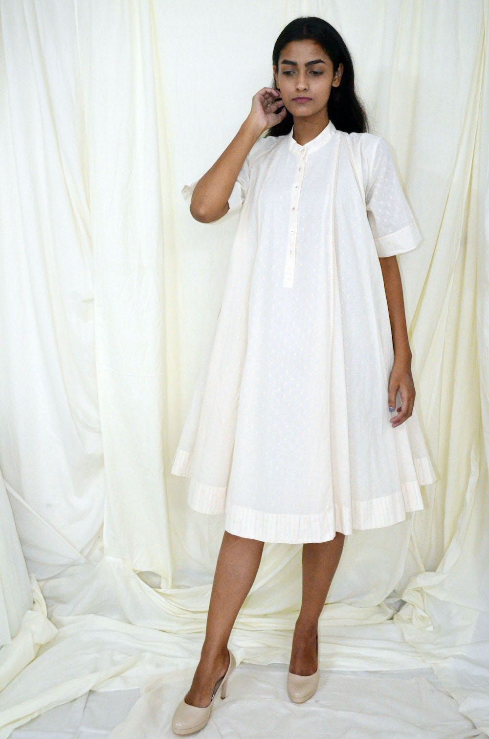 Gold Dot Panel Dress - image 1