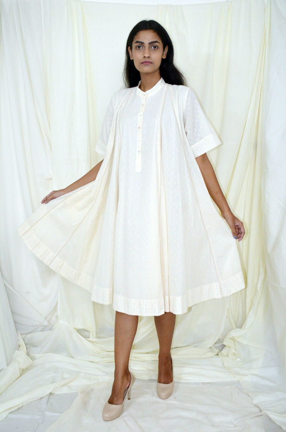 Gold Dot Panel Dress - image 2