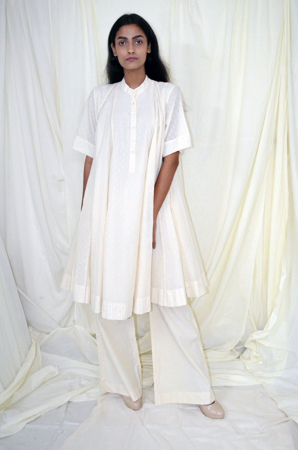 Gold Dot Panel Dress - image 3