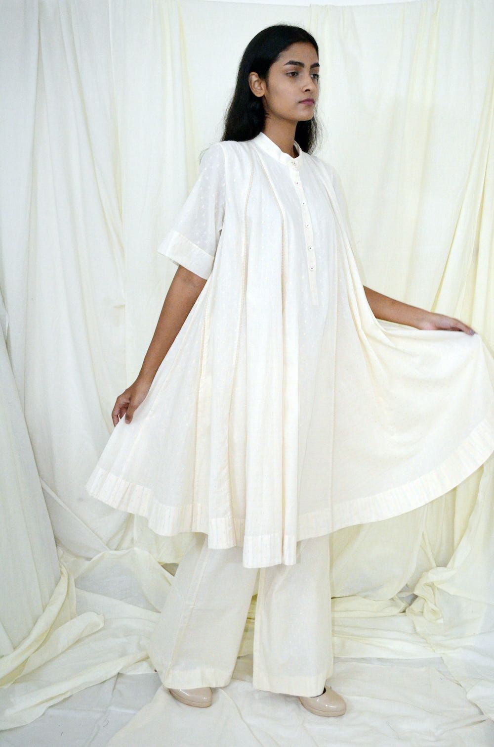Gold Dot Panel Dress - image 4
