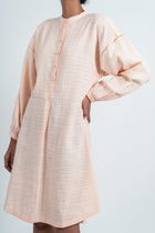 Placket Textured Kurta view 4