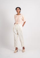 Textured Overlap Pleated Pant view 1
