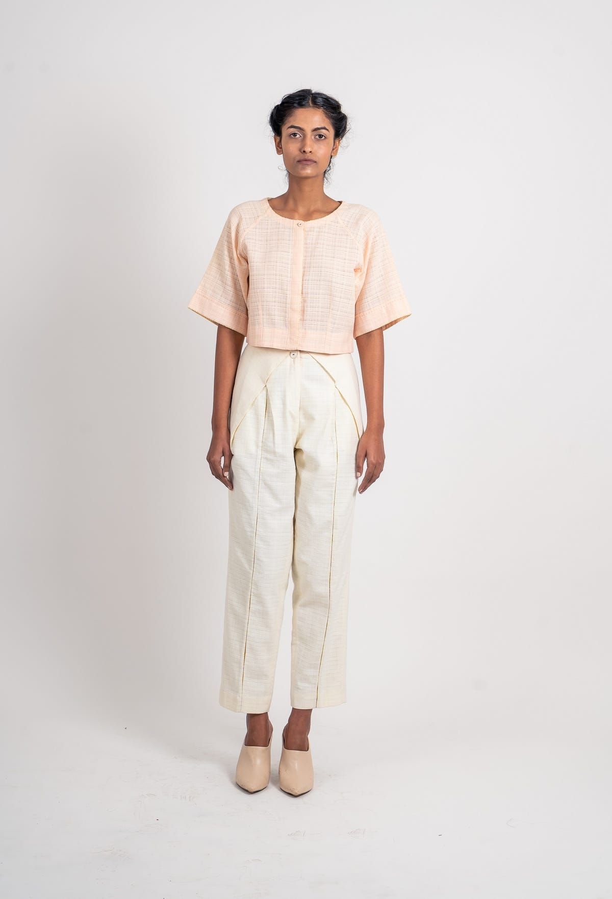 Textured Overlap Pleated Pant - image 2