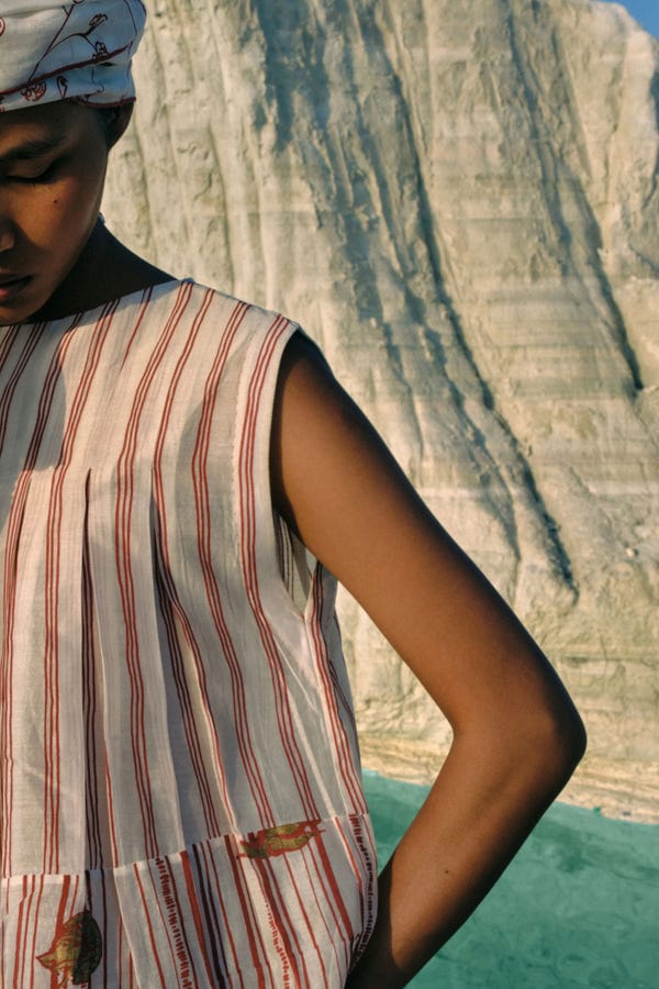 Ahmev — May Box Pleat Top