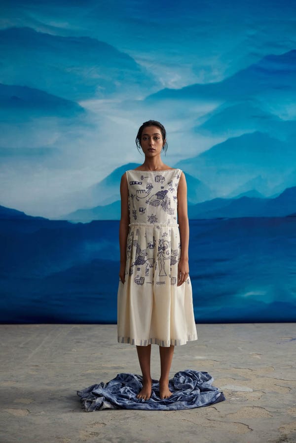 Ahmev — Pema knife pleat dress