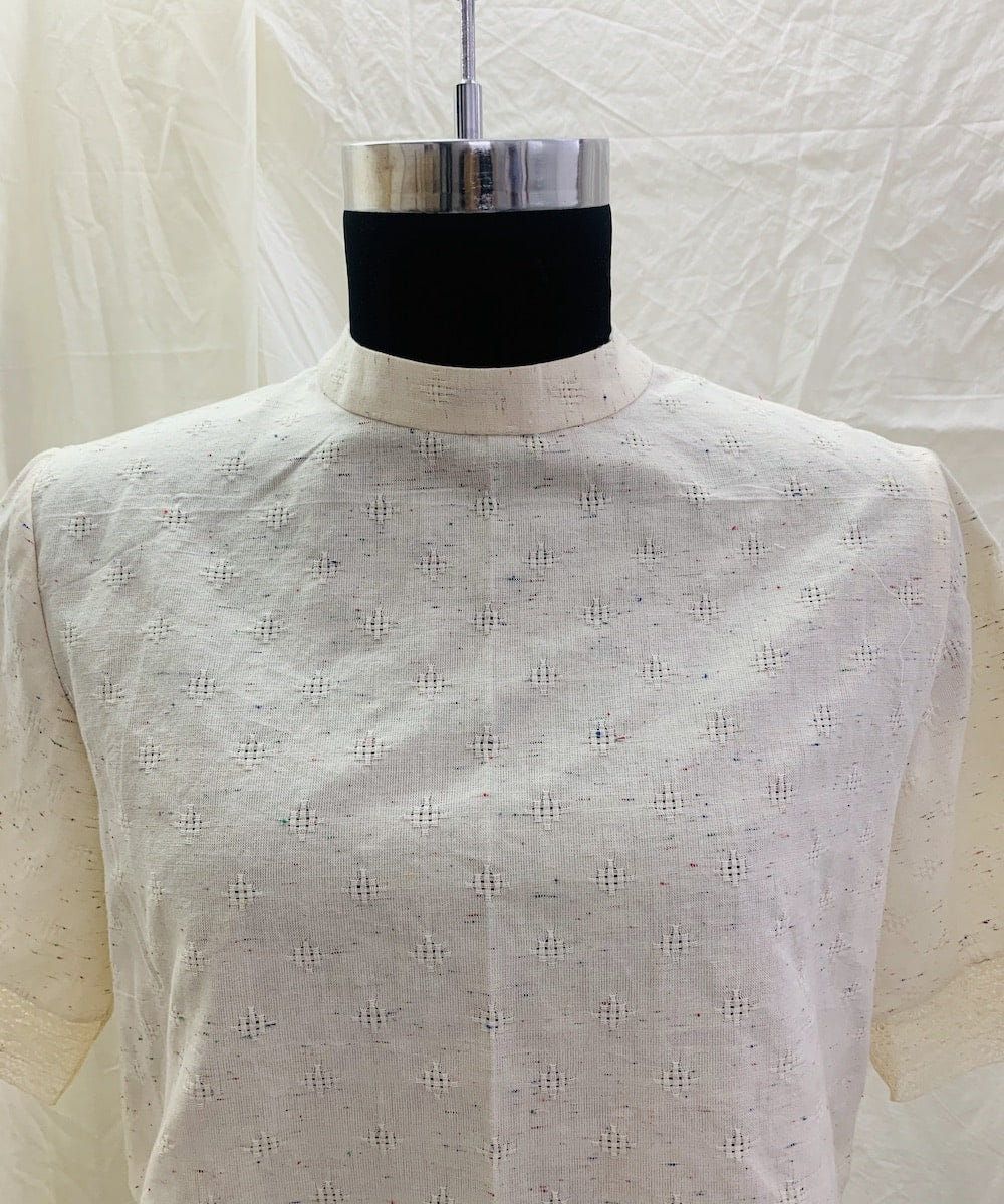 Colour Splash Back Buttoned Top - image 2