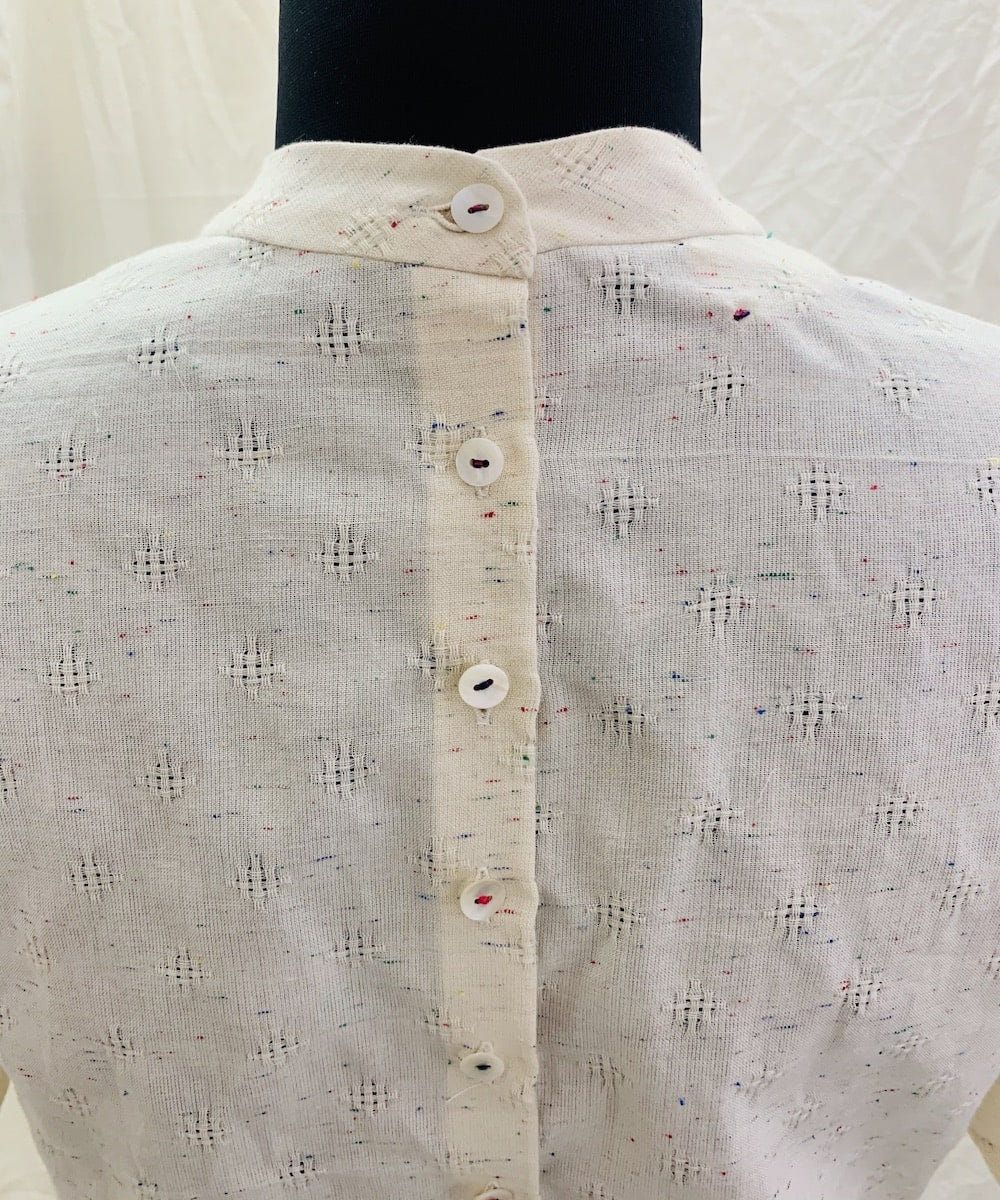Colour Splash Back Buttoned Top - image 3
