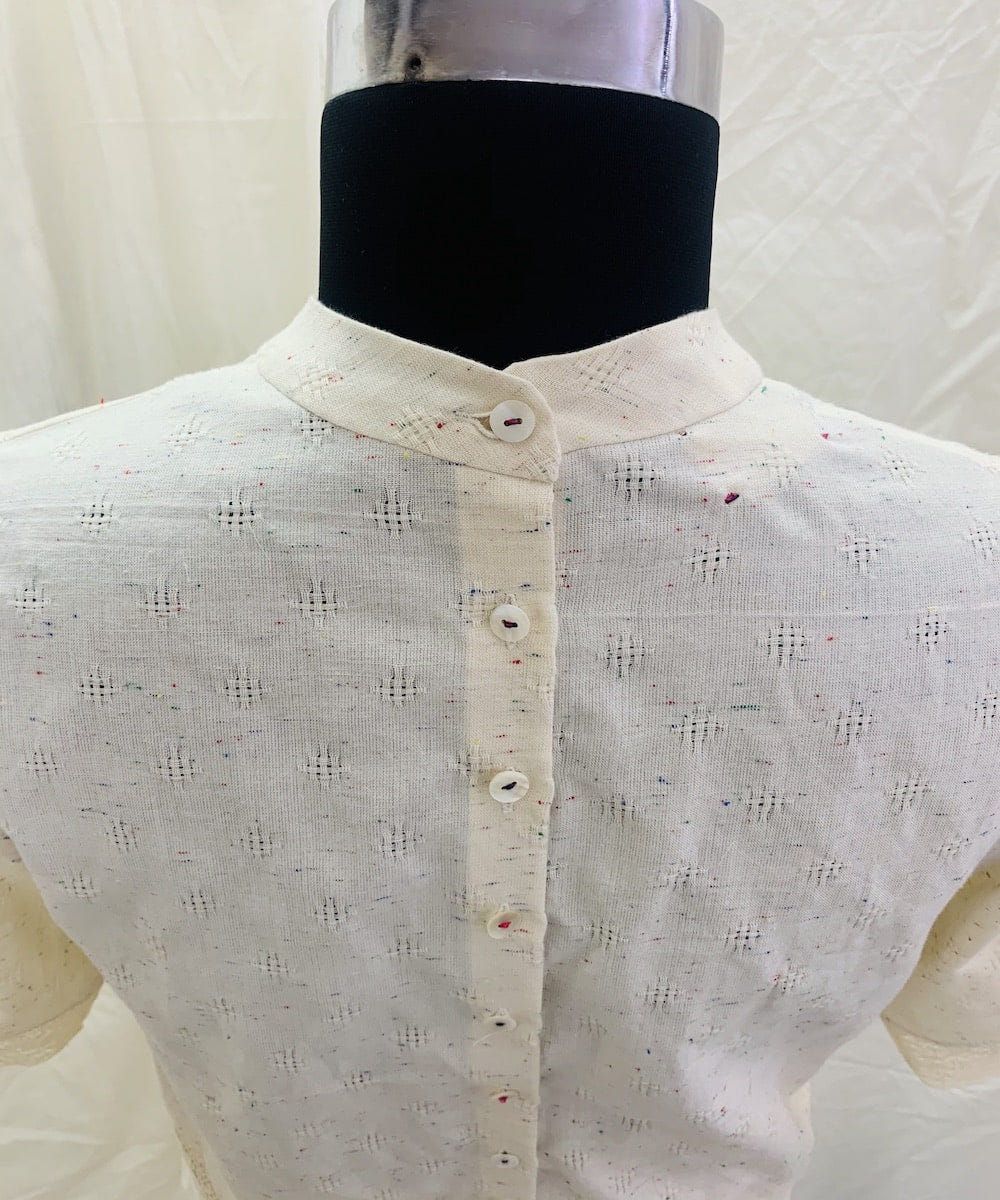 Colour Splash Back Buttoned Top - image 4