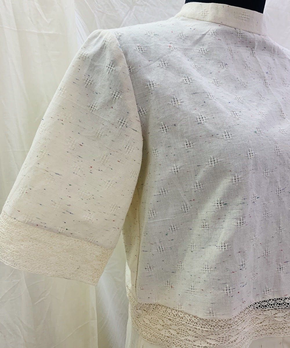Colour Splash Back Buttoned Top - image 5