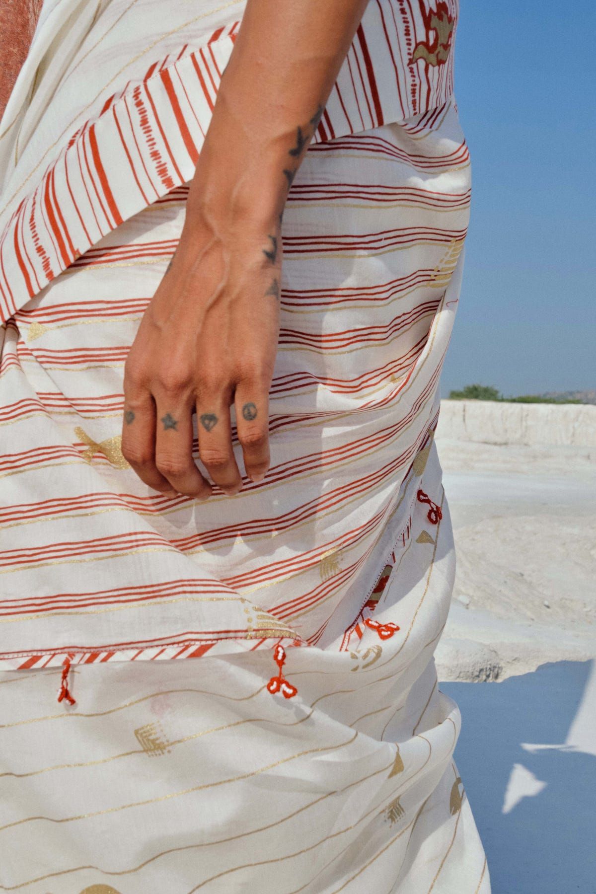 Hara Chanderi Saree - image 2