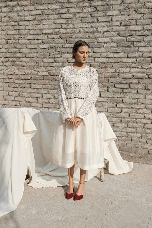 Ahmev — Olivia Dolman Sleeve Dress + Slip