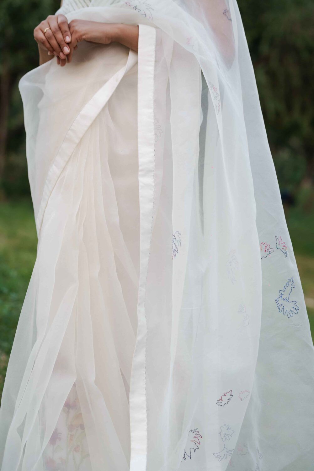 Isabelle Hand Emroidered Saree With Hand Painted Peticot - image 3