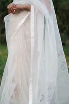 Isabelle Hand Emroidered Saree With Hand Painted Peticot view 3