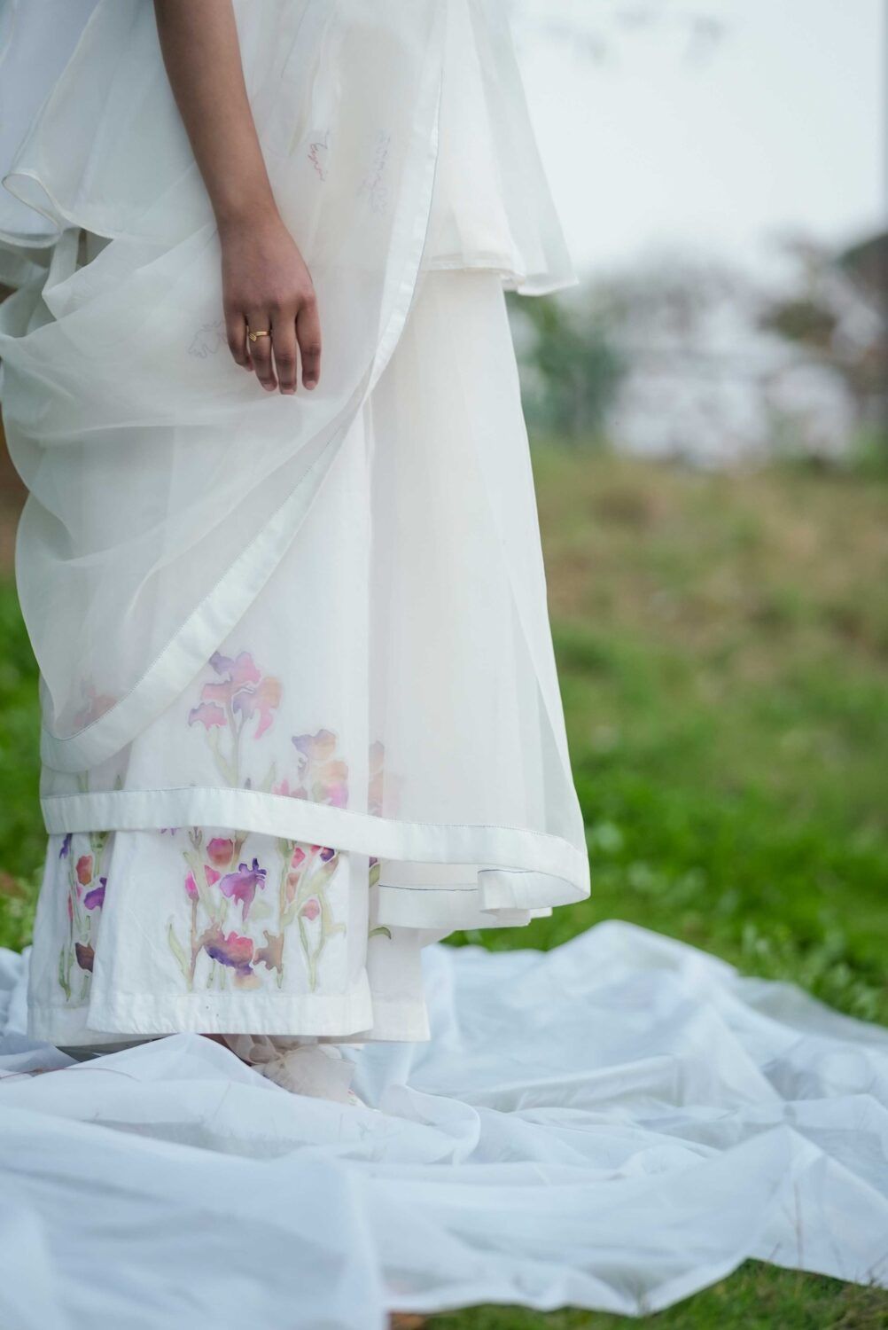 Isabelle Hand Emroidered Saree With Hand Painted Peticot - image 4