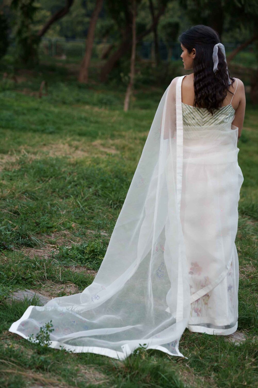 Isabelle Hand Emroidered Saree With Hand Painted Peticot - image 5