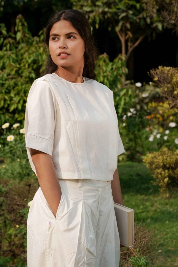 Ahmev — Louisa Shoulder Pleated Top