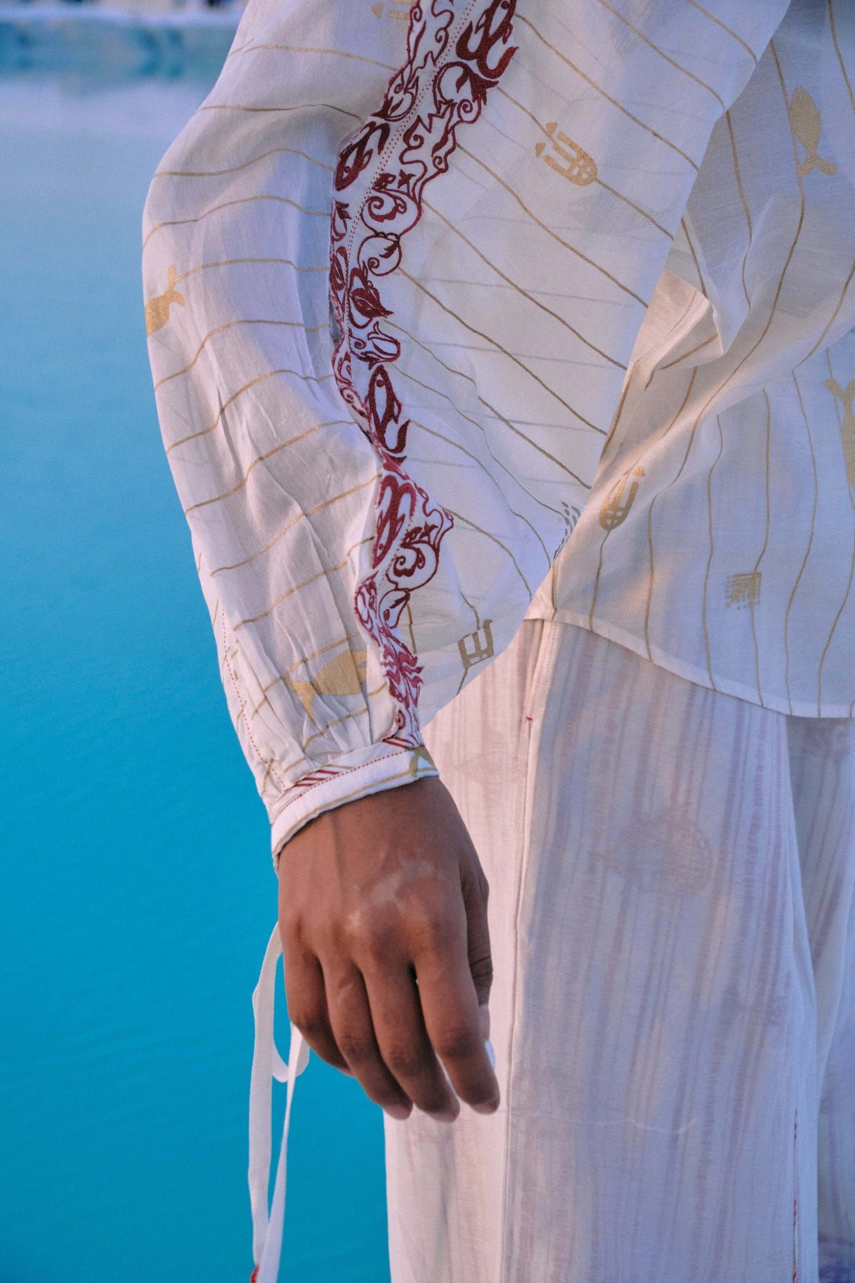 Shwe Stripe Dolman Shirt - image 3
