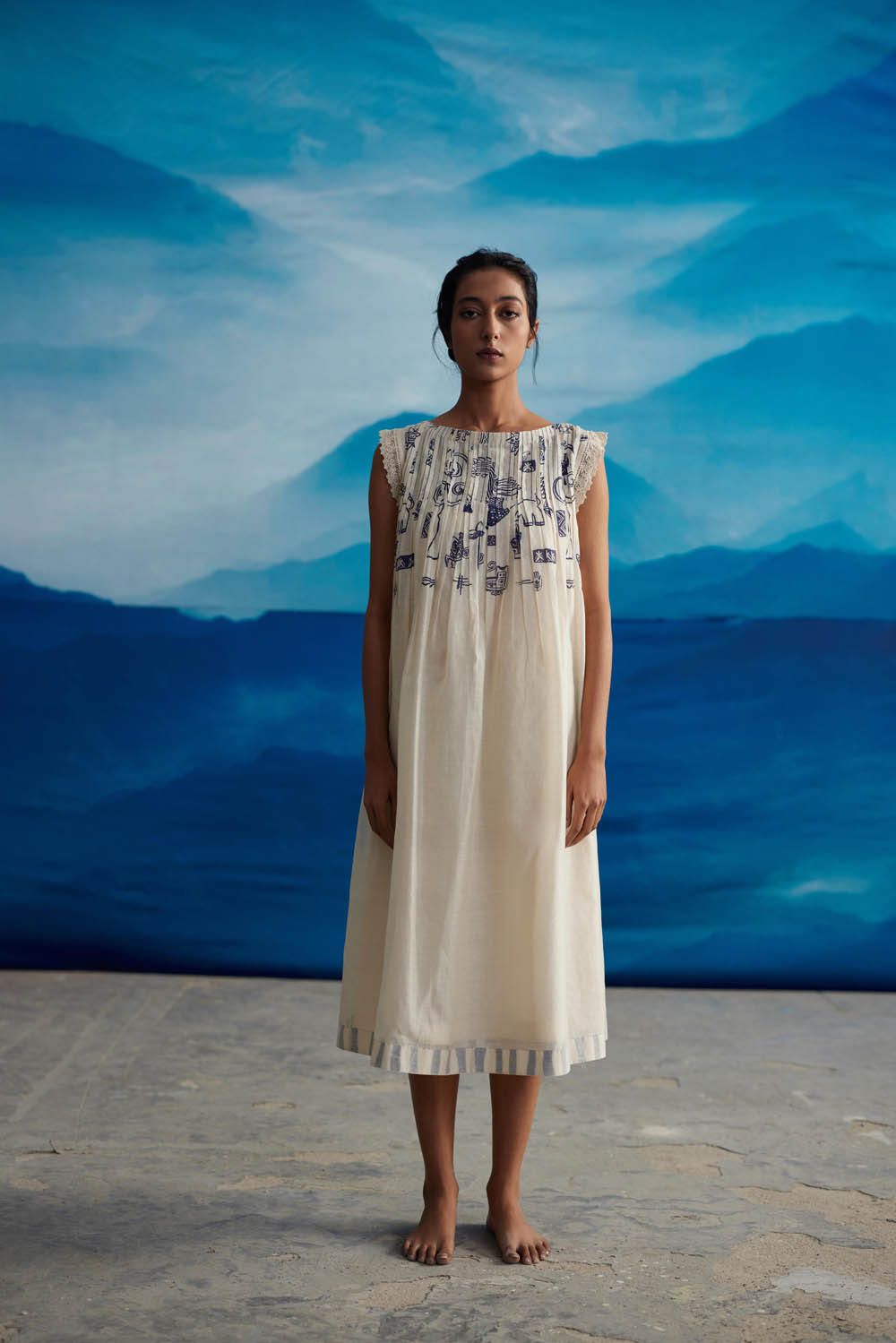 Mignon Pleated Neck Dress - image 2