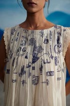 Mignon Pleated Neck Dress view 5