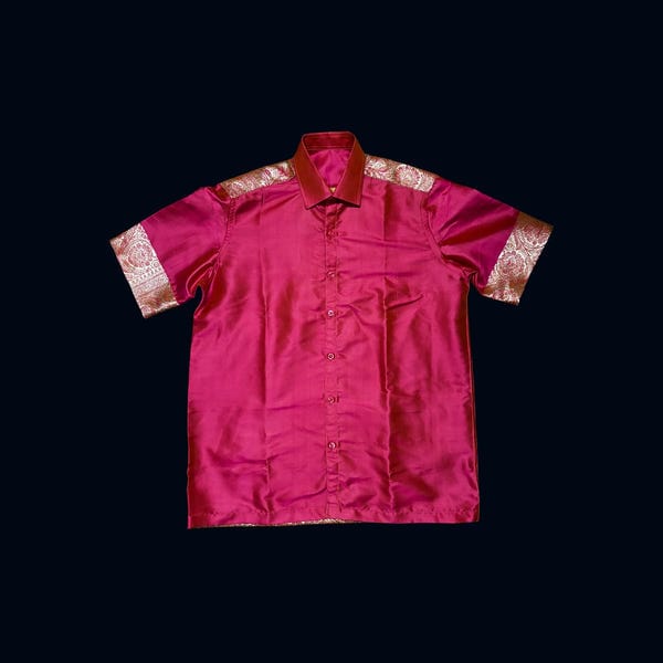 AISHR The Store — Pink Brocade Shirt