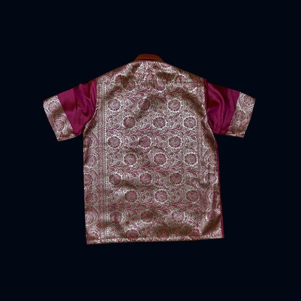 AISHR The Store — Pink Brocade Shirt